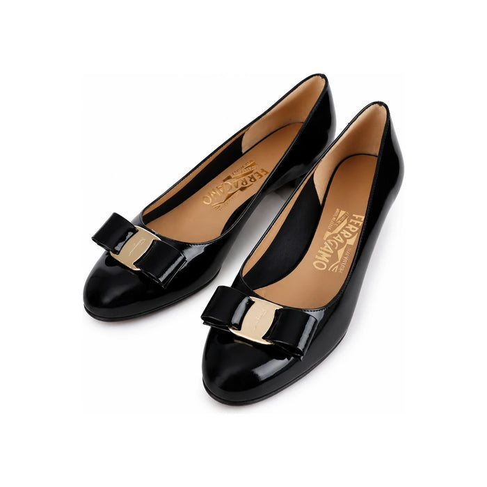 Ferragamo Vara Black Leather Pumps VARA2 3 BLACK 591963