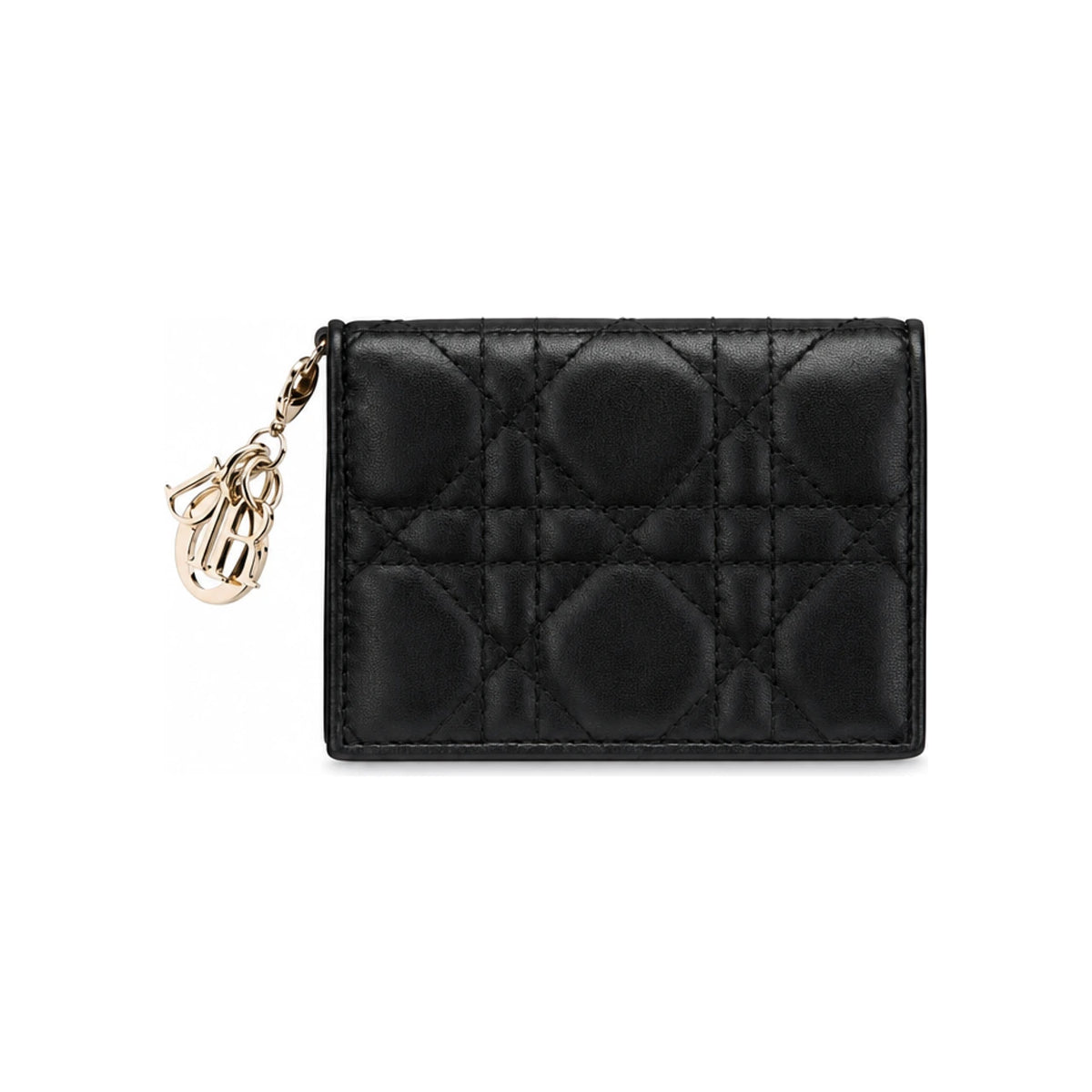 DIOR Lady Dior Bloom Lambskin Card Holder Wallet Unisex