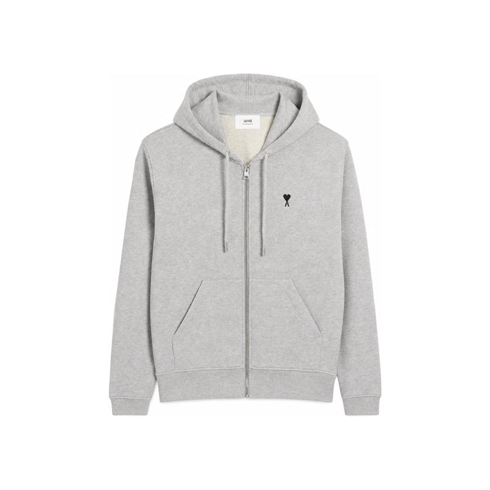 AMI Cotton Heart Logo Zip-Up Hoodie