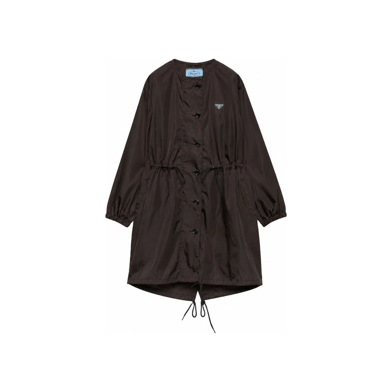 PRADA Dark Brown Re-Nylon Windbreaker Raincoat 292285 1WQ8 F0003