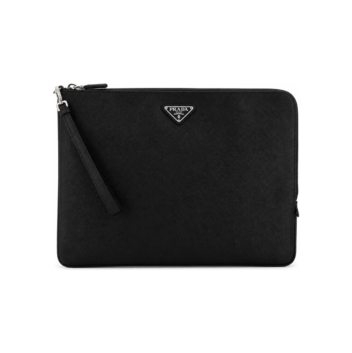 PRADA Black Nylon Zipper Pouch