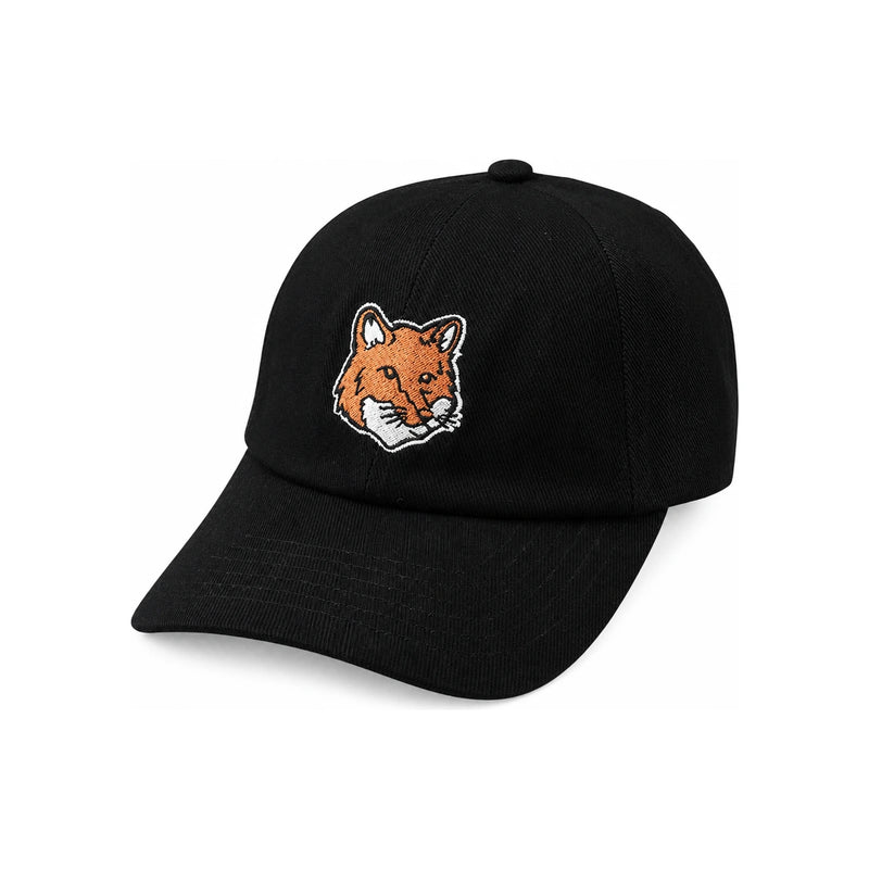 Maison Kitsune Fox Head Logo Cotton Baseball Cap Unisex Navy