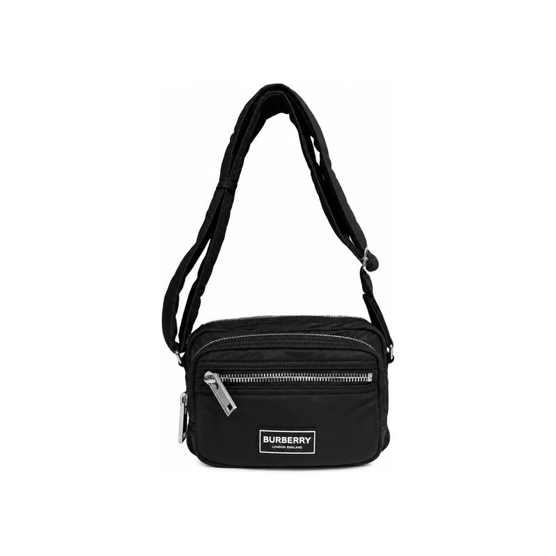 BURBERRY Nylon Logo Camera Crossbody Bag Black