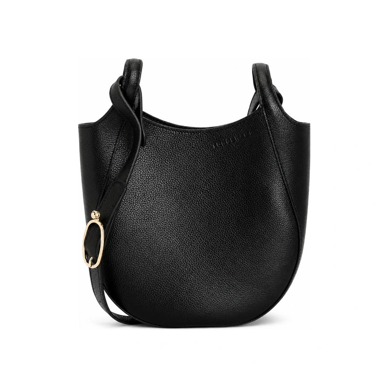 Longchamp Le Pliage Cuir S Crossbody Bag Black