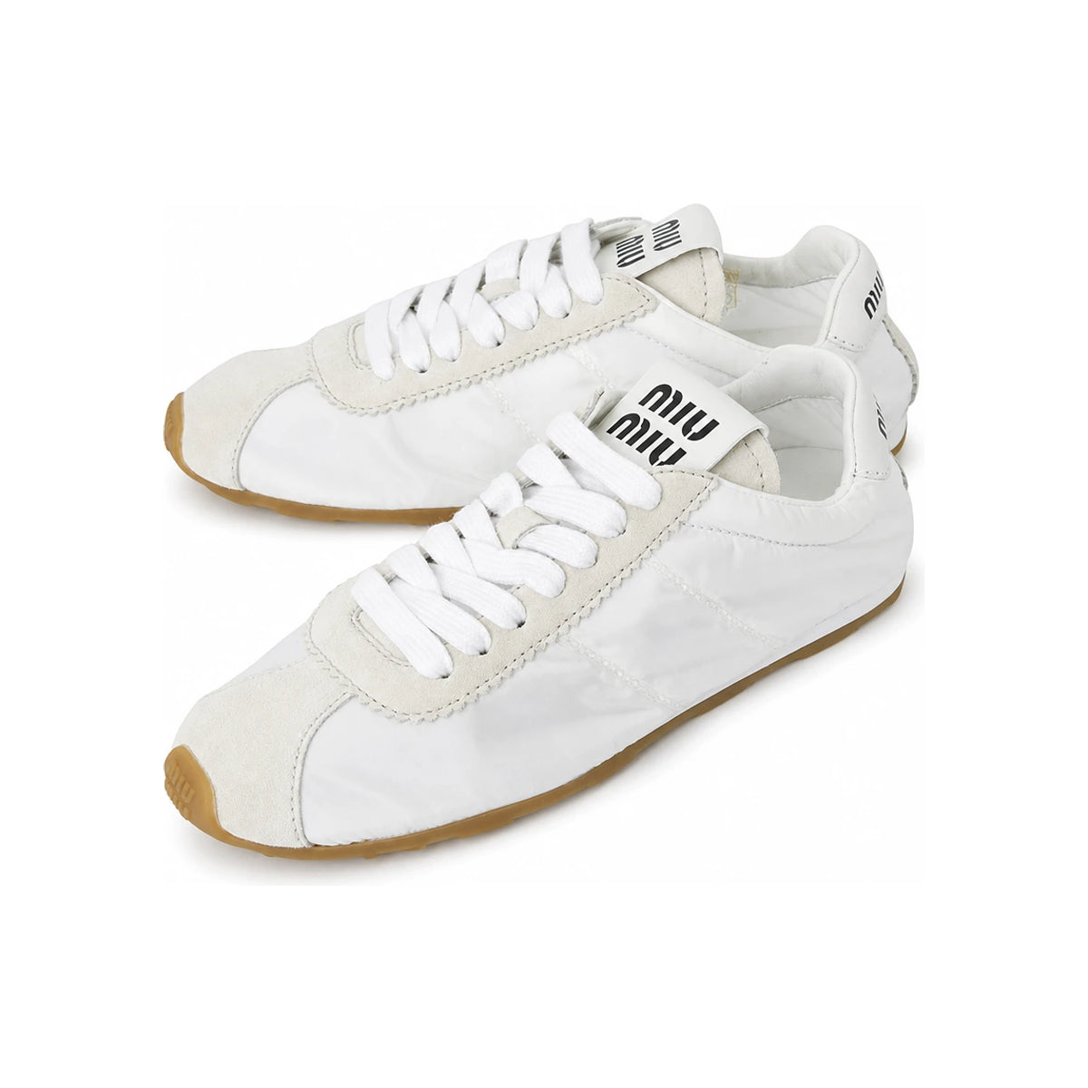 Miu Miu Logo Plume White Low-Top Sneakers 5E114E D7C F0009