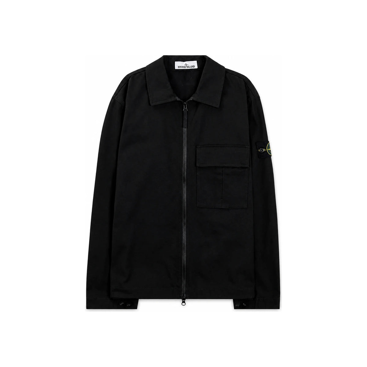 STONE ISLAND Black Nylon Zip Jacket for Men K2S151200010 S0164 V0029