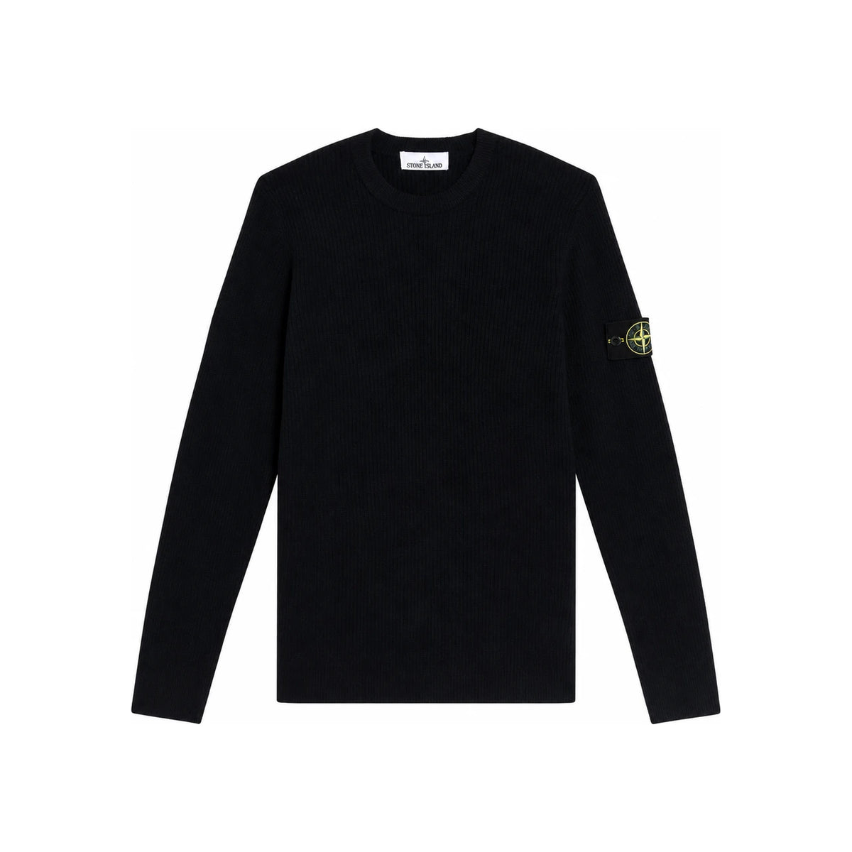 STONE ISLAND Wool Blend Crewneck Knit Sweater for Men