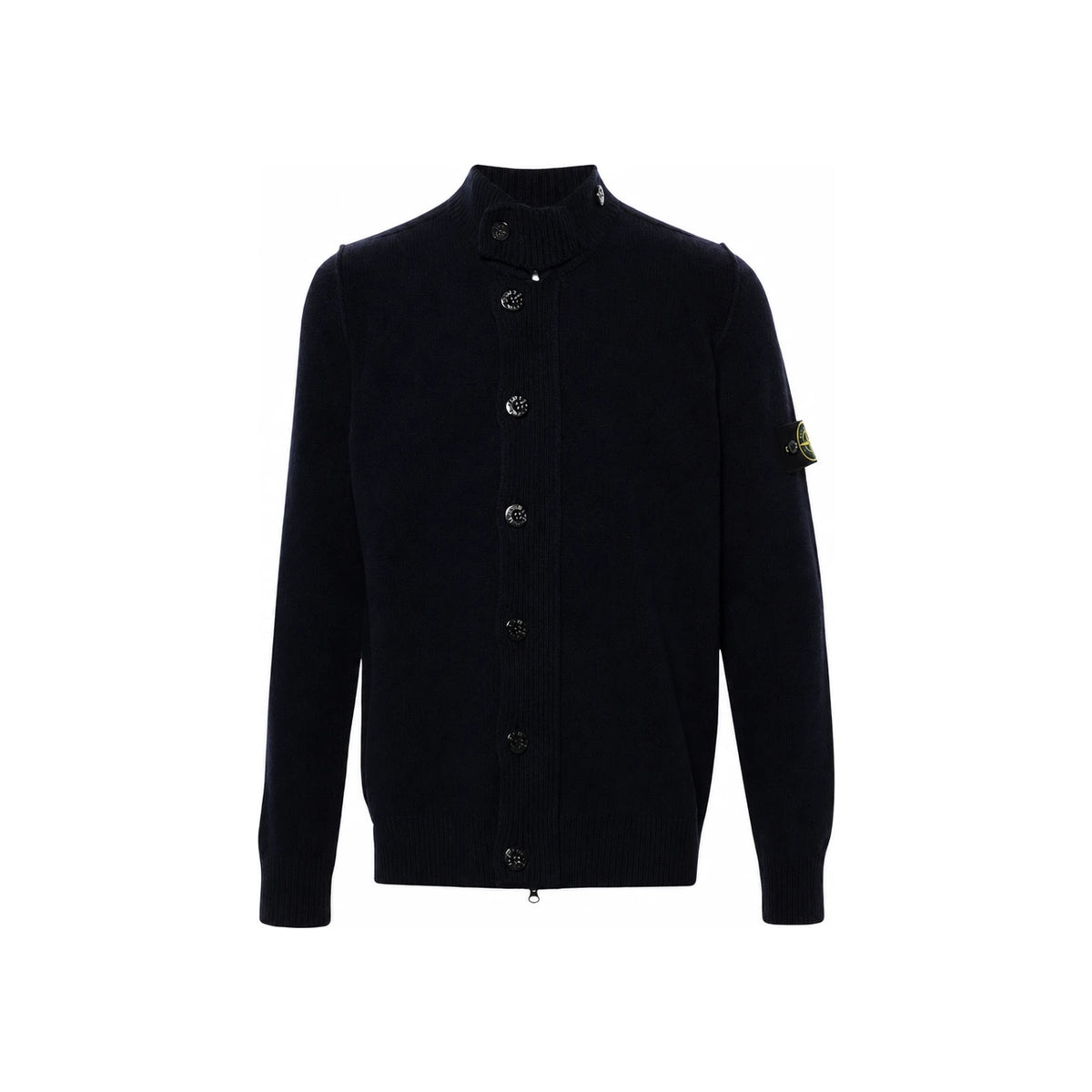 STONE ISLAND Navy Full-Zip Knit Cardigan Jacket Men K2S15 5100047 S00A3 V0020
