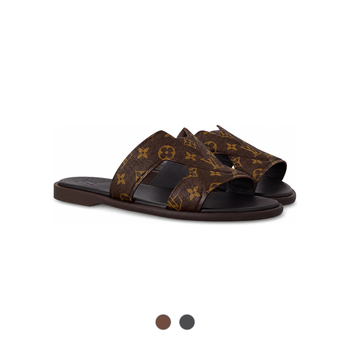 Louis Vuitton Brown Black Oasis Mule Men’s Slide Sandals 1ACRPX 1ACRPH