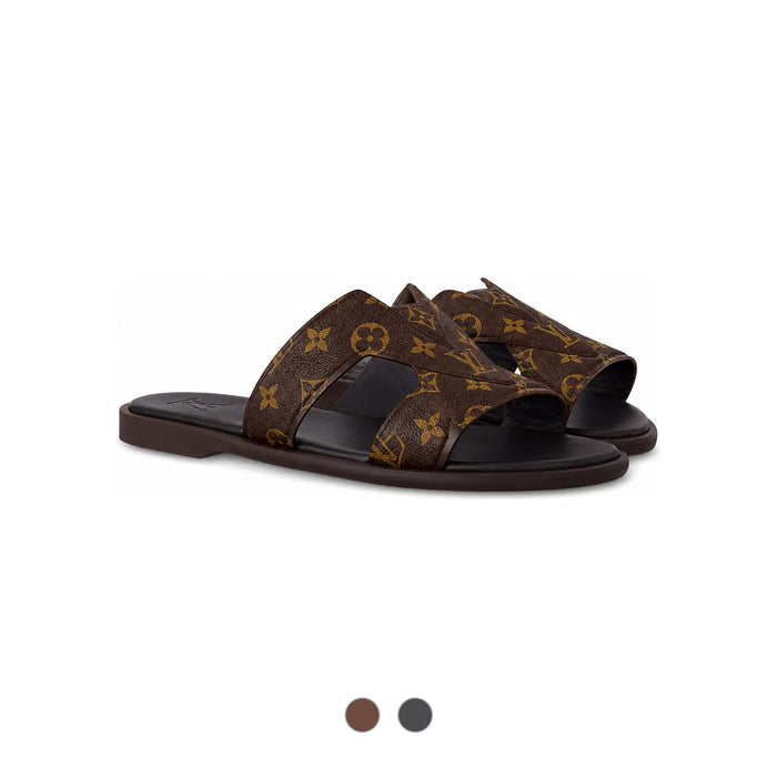 Louis Vuitton Brown Black Oasis Mule Men’s Slide Sandals 1ACRPX 1ACRPH