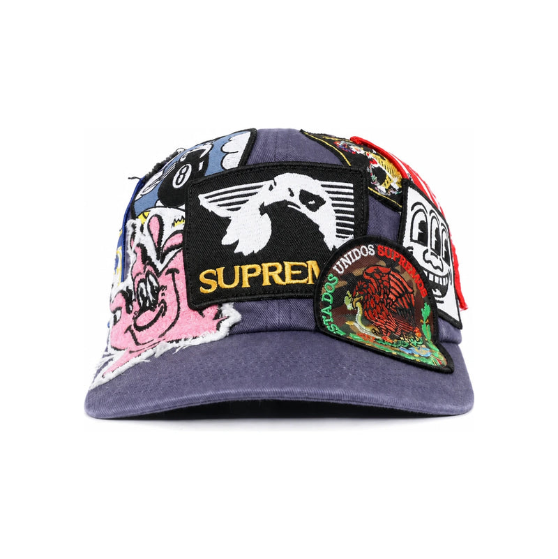 Supreme Multi Patches 6-Panel Unisex Cap SS25H57 NAVY