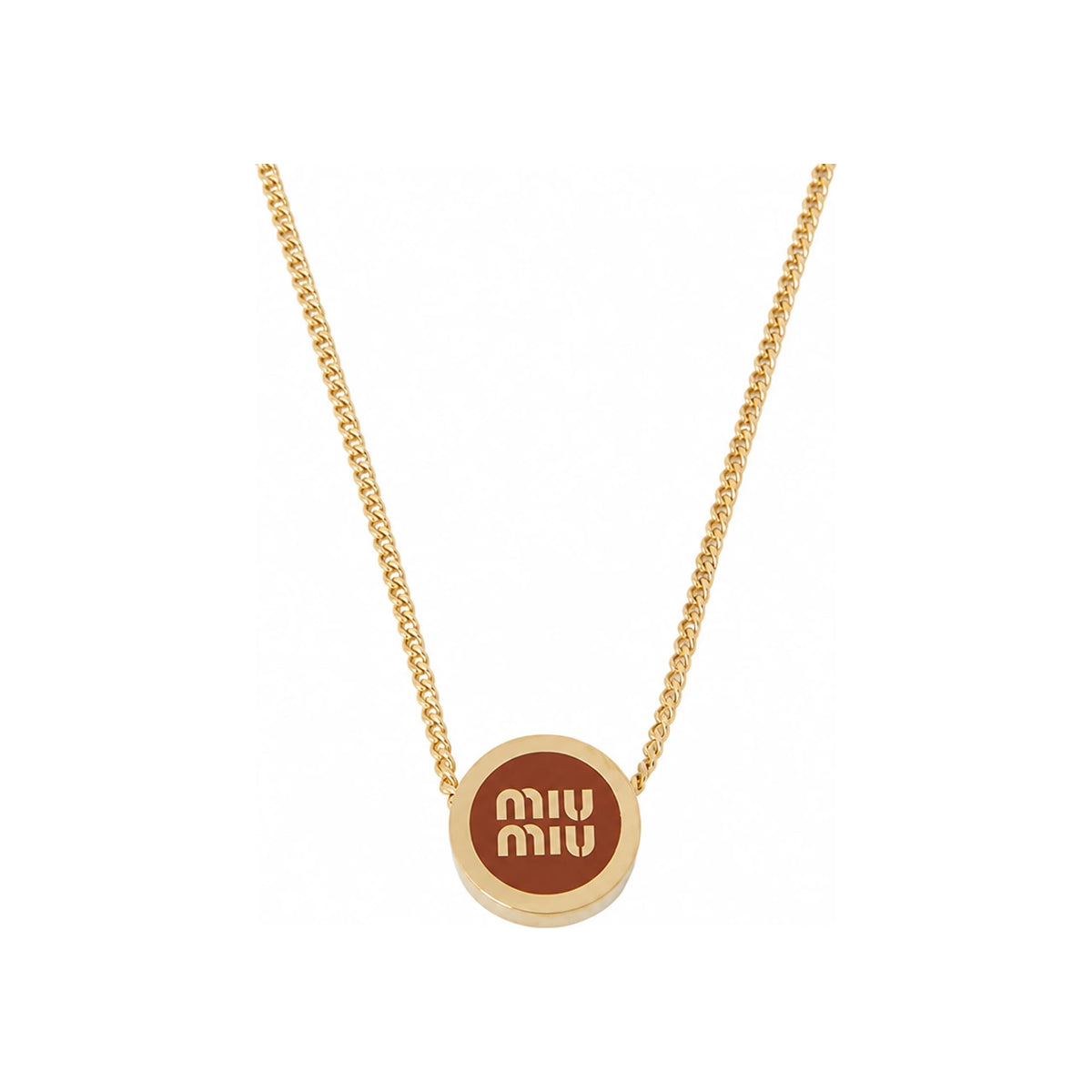 Miu Miu Metal Pendant Necklace 5IC096 2F6T F0033