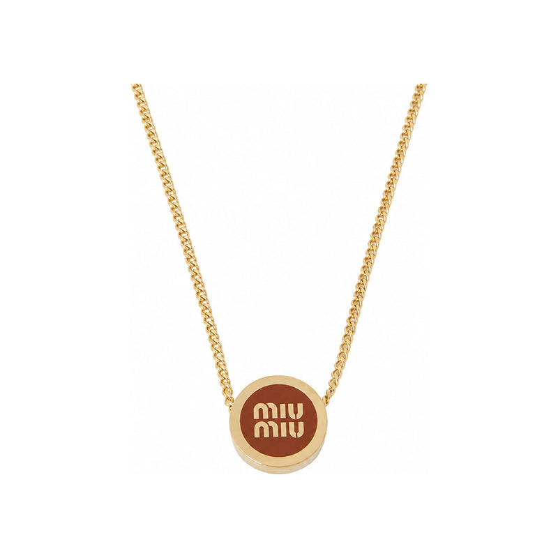 Miu Miu Metal Pendant Necklace 5IC096 2F6T F0033
