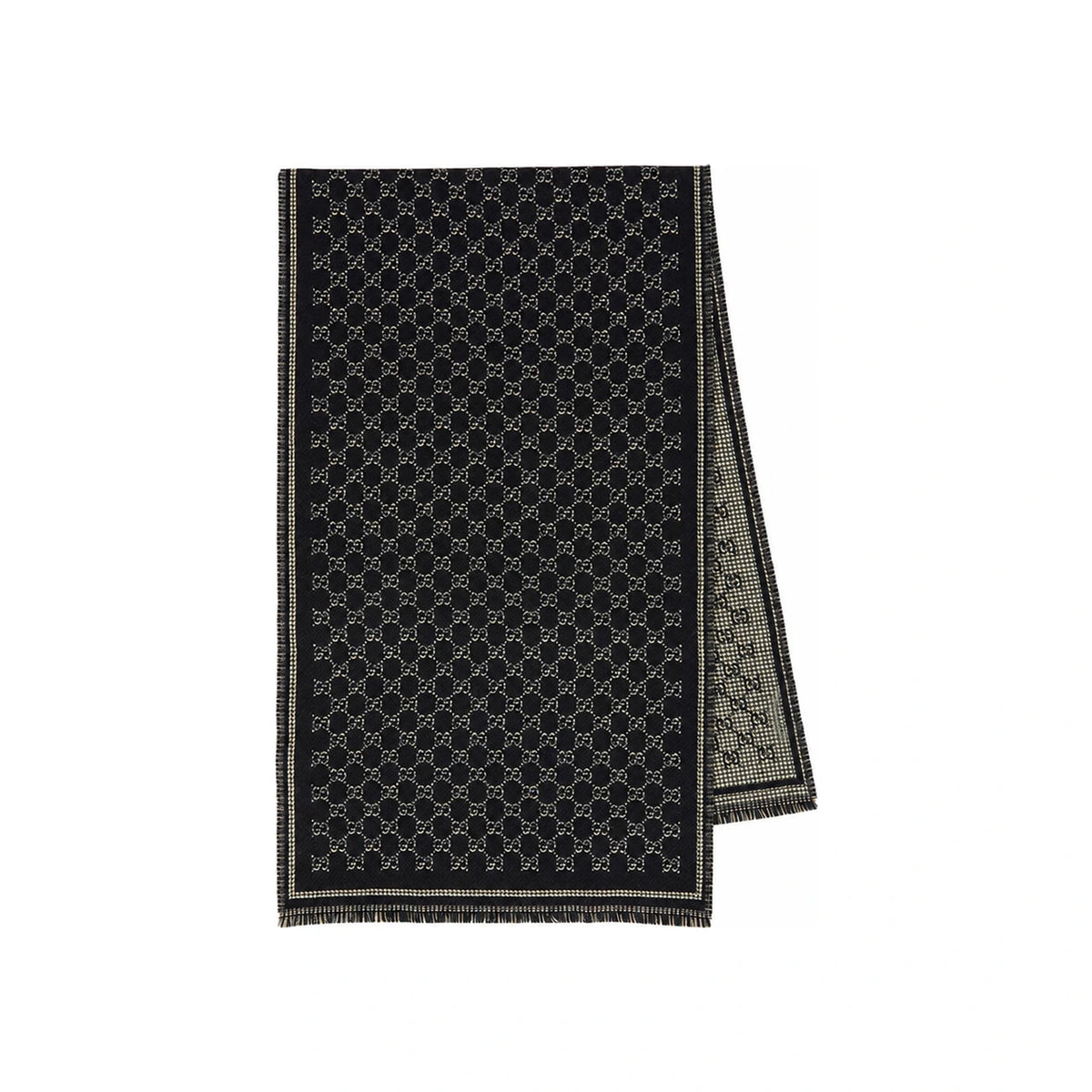GUCCI Black Wool Scarf Men’s
