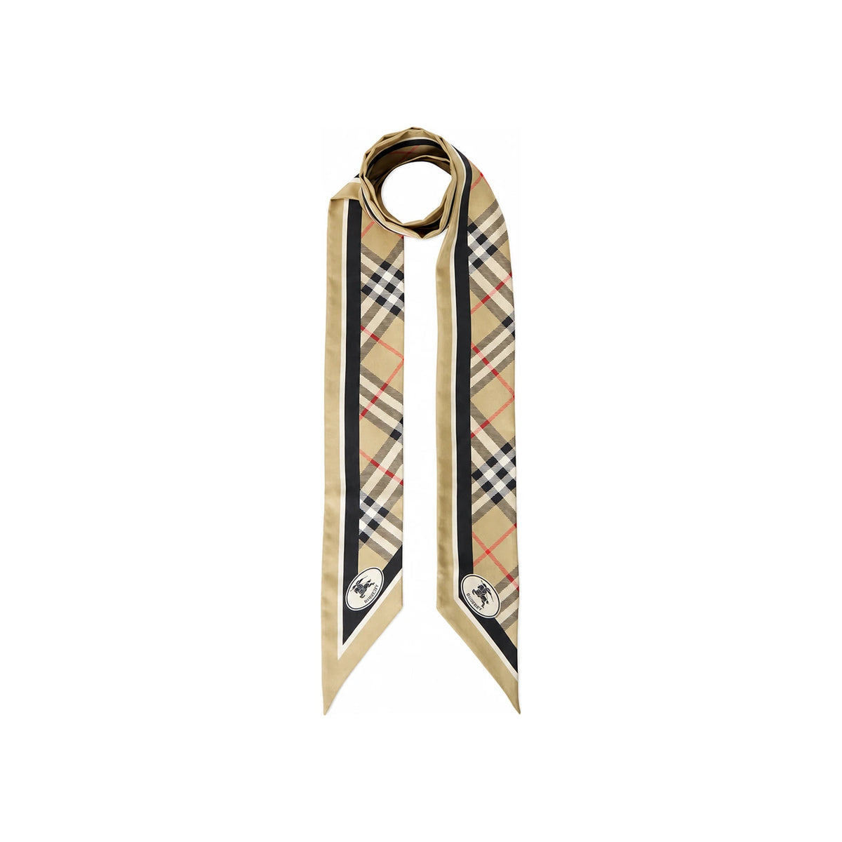 BURBERRY Skinny Check Silk Scarf 8114238