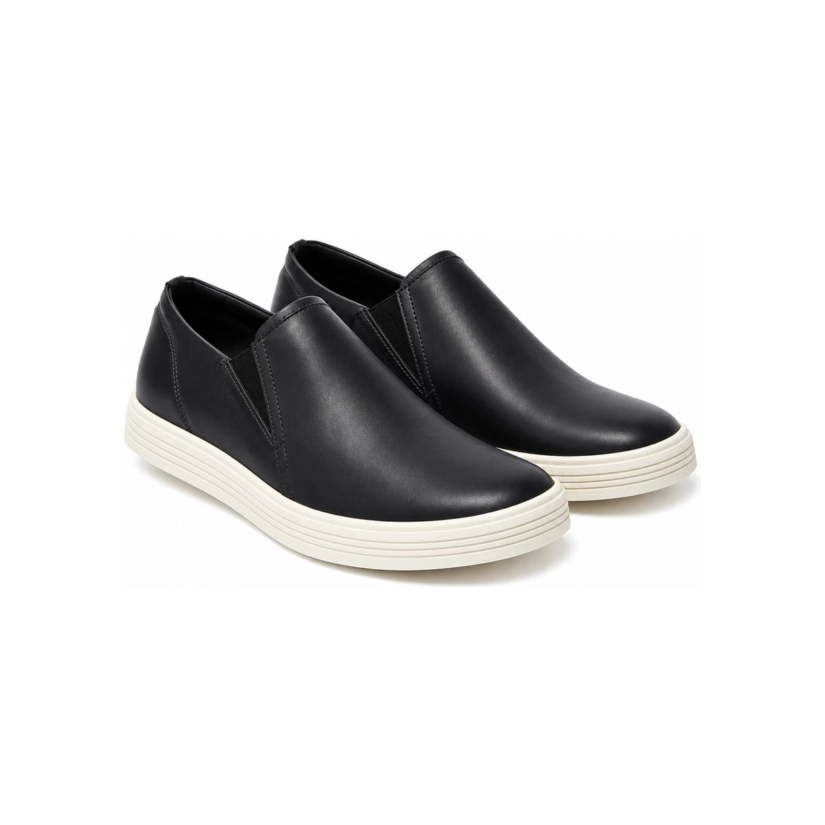 Rick Owens Black Leather Mastodon Slip-On Low-Top Sneakers