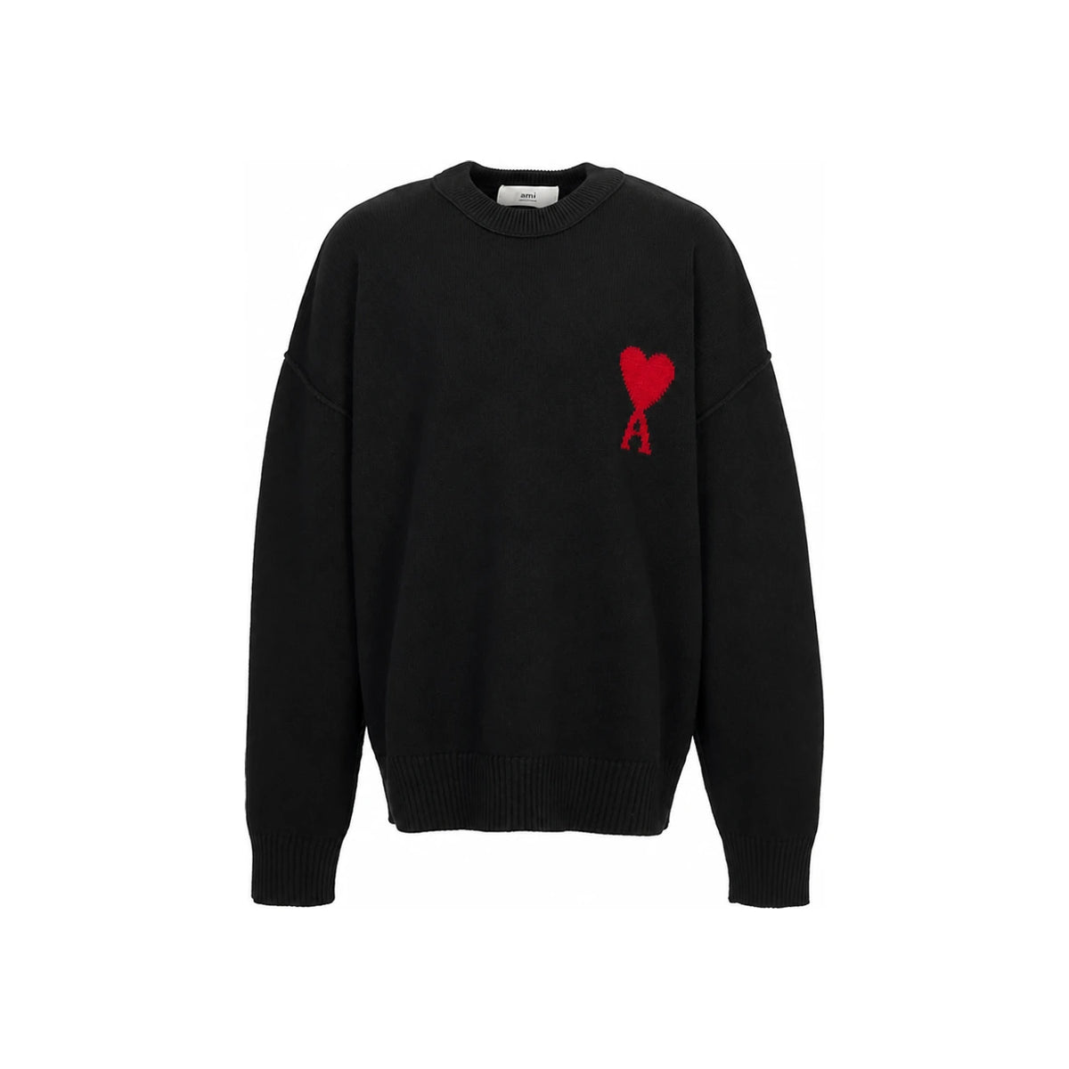 AMI Big Heart Logo Unisex Crewneck Knit Sweater