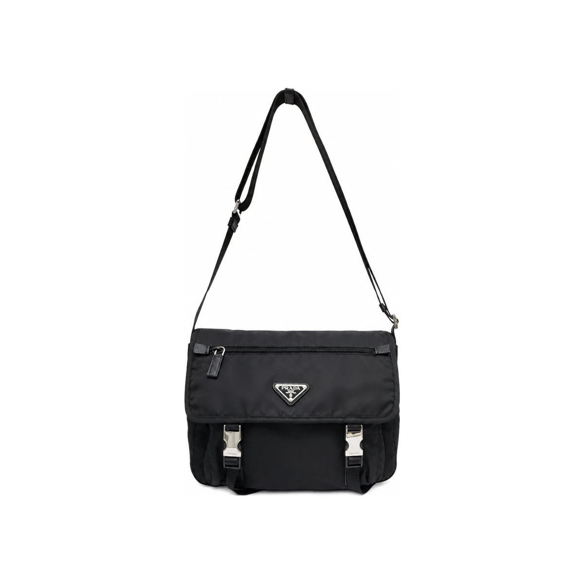 PRADA Re-Nylon Black Messenger Crossbody Shoulder Bag 1BD953 ZOT F0002