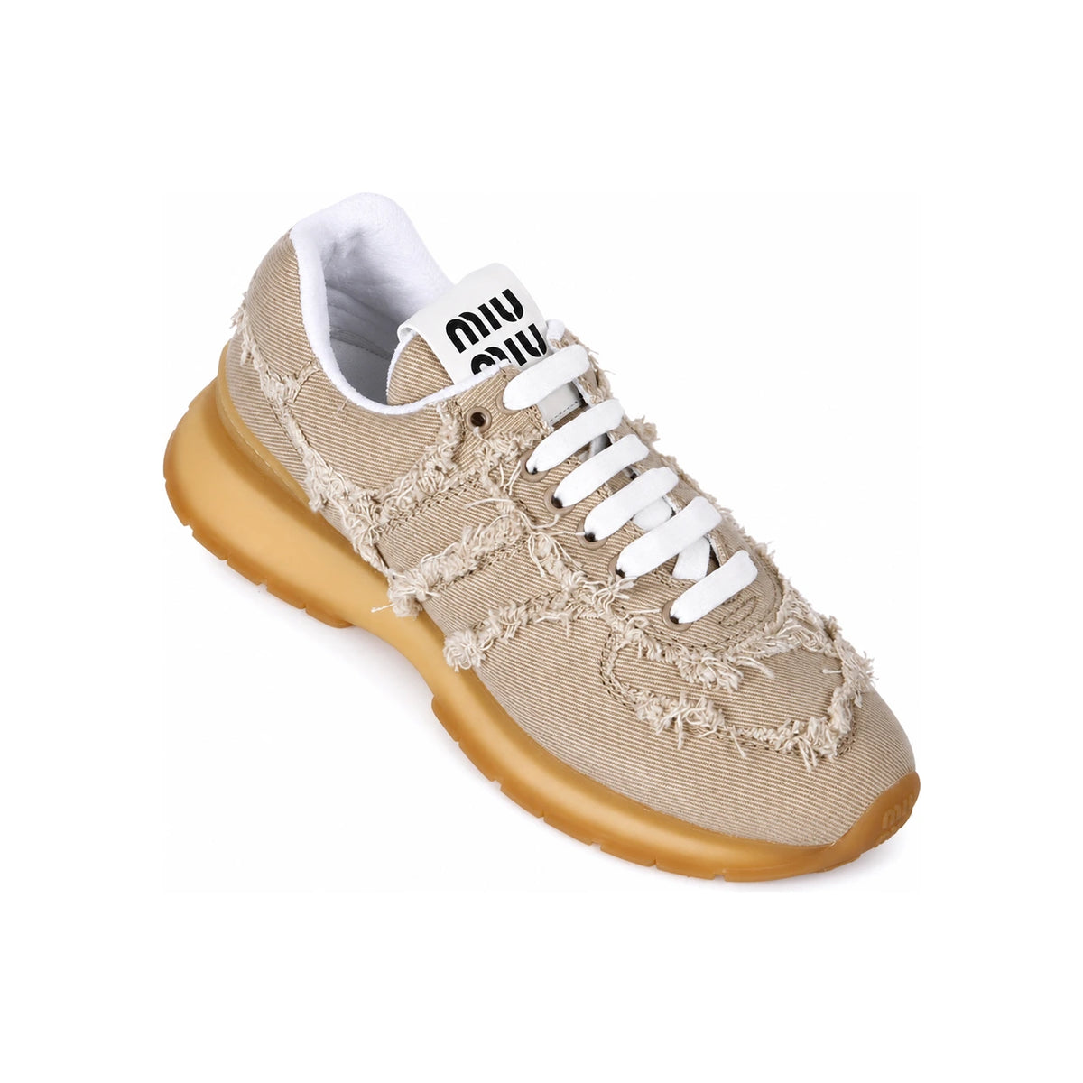 Miu Miu Cotton Denim Low Top Sneakers 5E279E CSL F0044