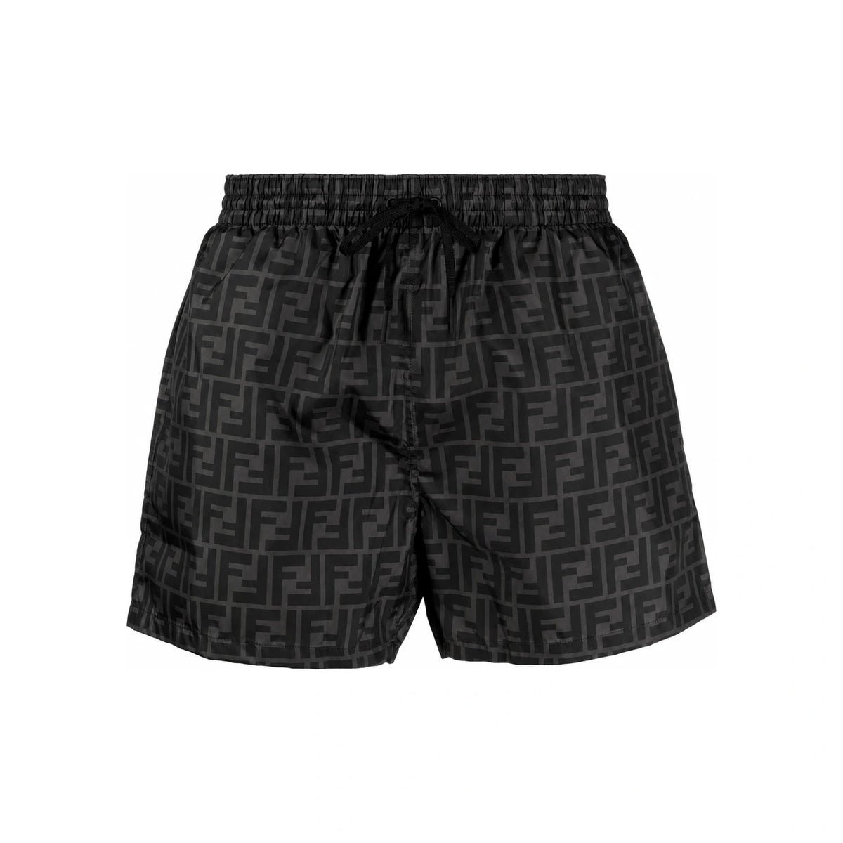 FENDI Technical Fabric Swim Shorts FF Logo Men’s Swimwear