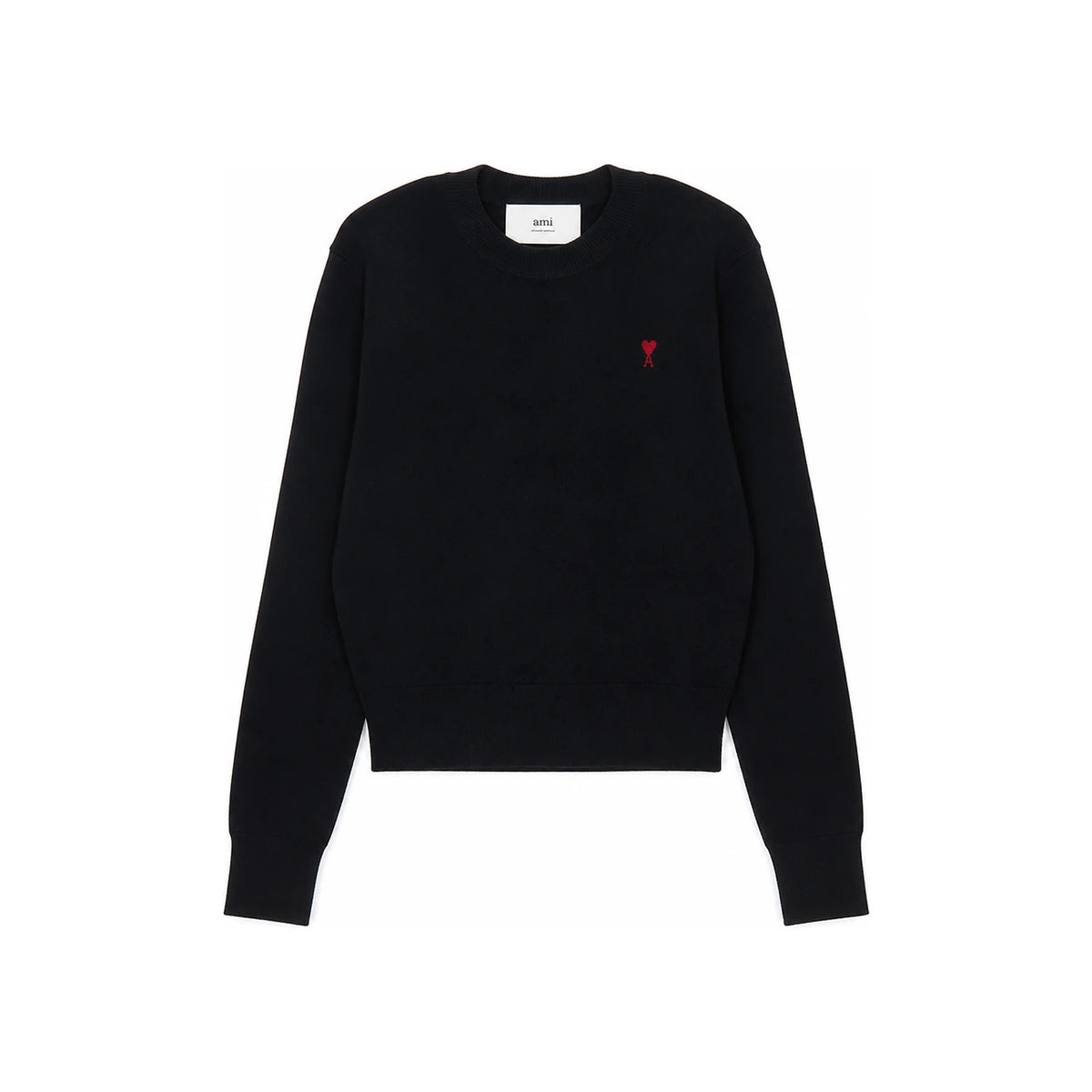 AMI Women’s Round Neck Knit Sweater FKS826 001 009