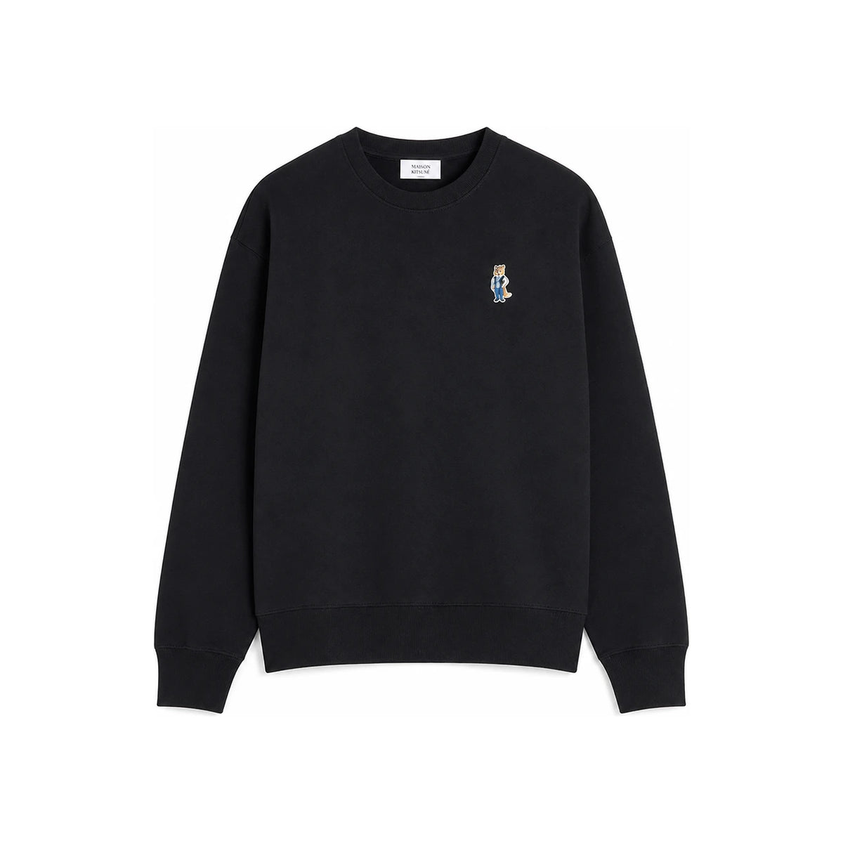 Maison Kitsune Dressed Fox Comfort Black Sweatshirt