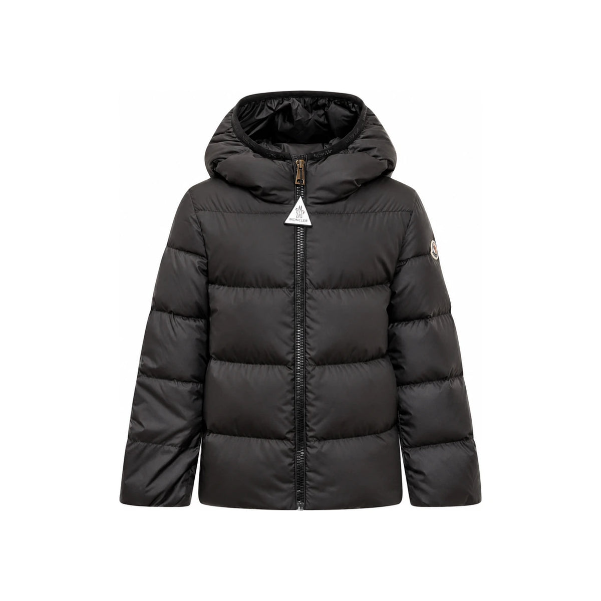 Moncler Black BEULAH Logo Patch Down Puffer Jacket Women 1A00040 54AQE 999