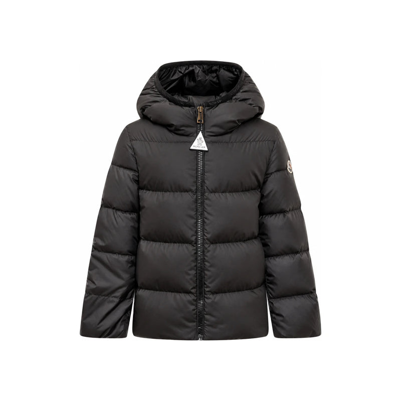 Moncler Black BEULAH Logo Patch Down Puffer Jacket Women 1A00040 54AQE 999
