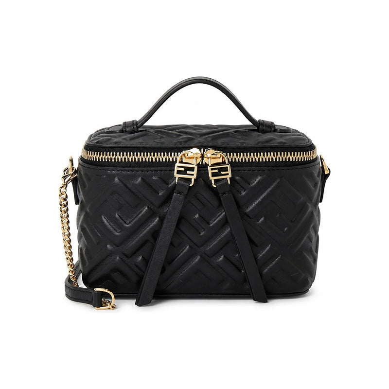 FENDI FF Monogram Nappa Leather Vanity Mini Crossbody Bag