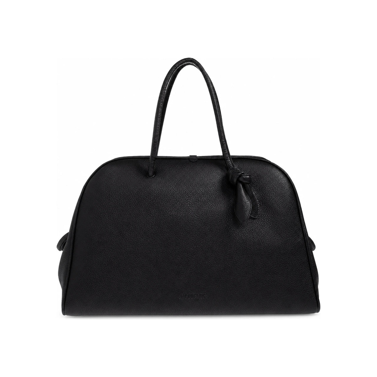 JACQUEMUS Turismo Bowling Bag Black Leather Shoulder Bag