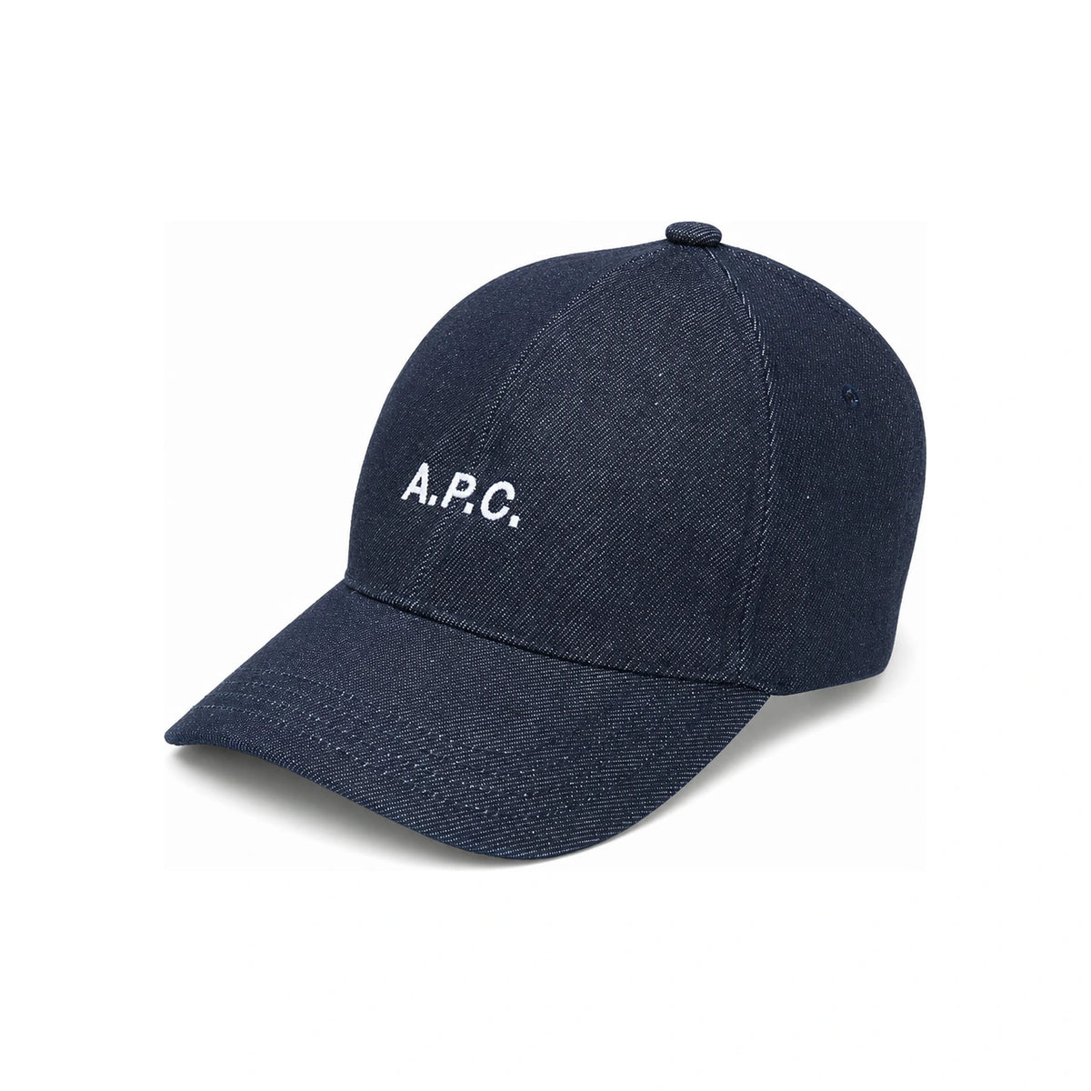 A.P.C. Indigo Charlie Logo Embroidered Cap