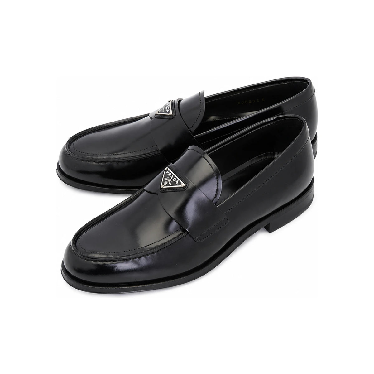 PRADA Triangle Logo Leather Loafers Men’s 2DB205 C000 055 F0002