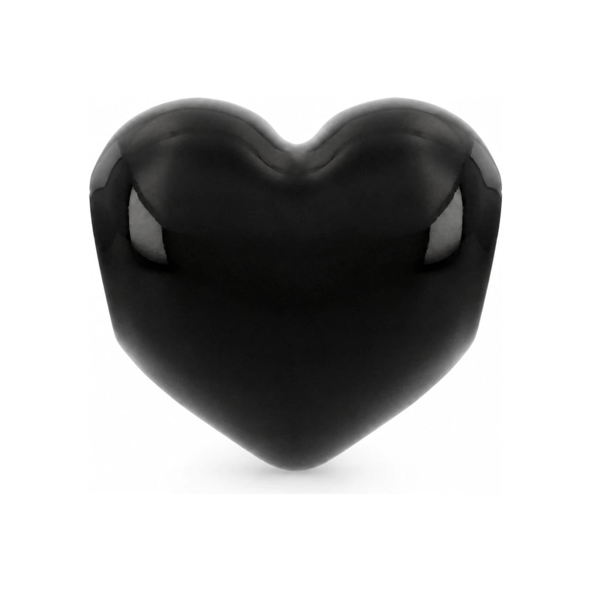 PANDORA Black Heart Sterling Silver Charm Bracelet Bead 793337 C04