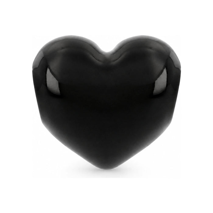 PANDORA Black Heart Sterling Silver Charm Bracelet Bead 793337 C04