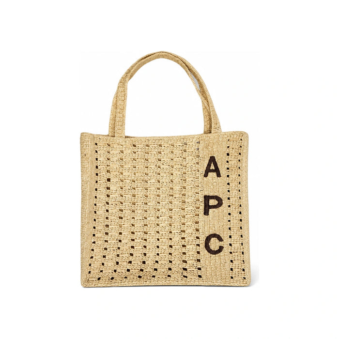 A.P.C. June Natural Logo Tote Bag Maroon F67048 BMC