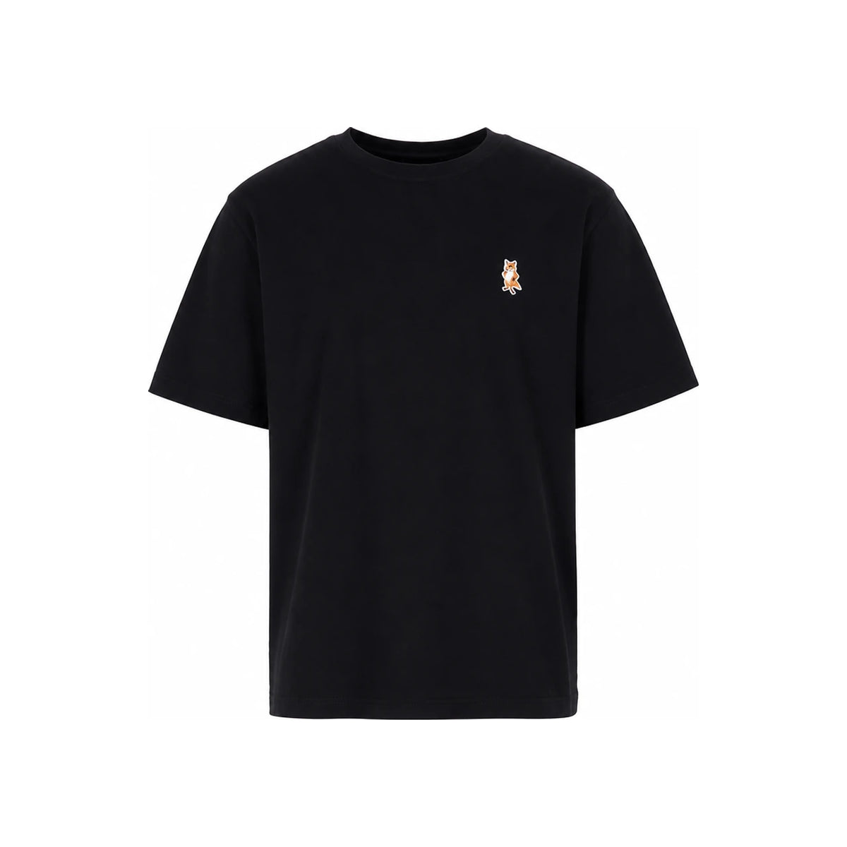 Maison Kitsune Standing Fox Comfort Black Short Sleeve T-Shi PM00123 KJ7026 P199