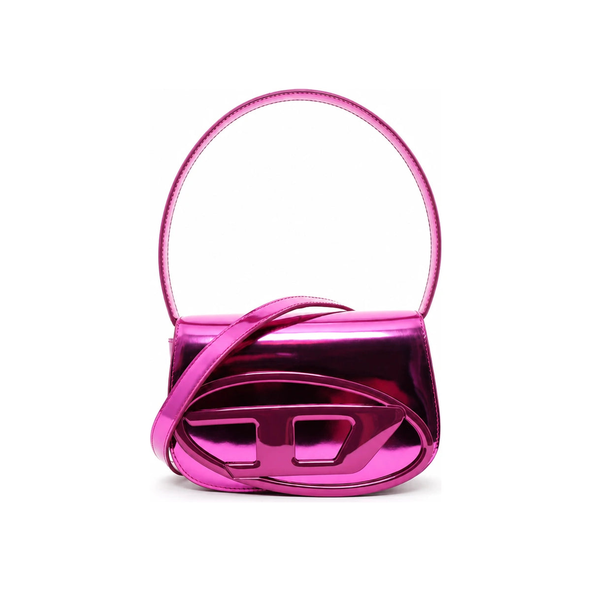 DIESEL 1DR Metallic Mirror Leather Women’s Shoulder Bag X08396 PS202 T5007