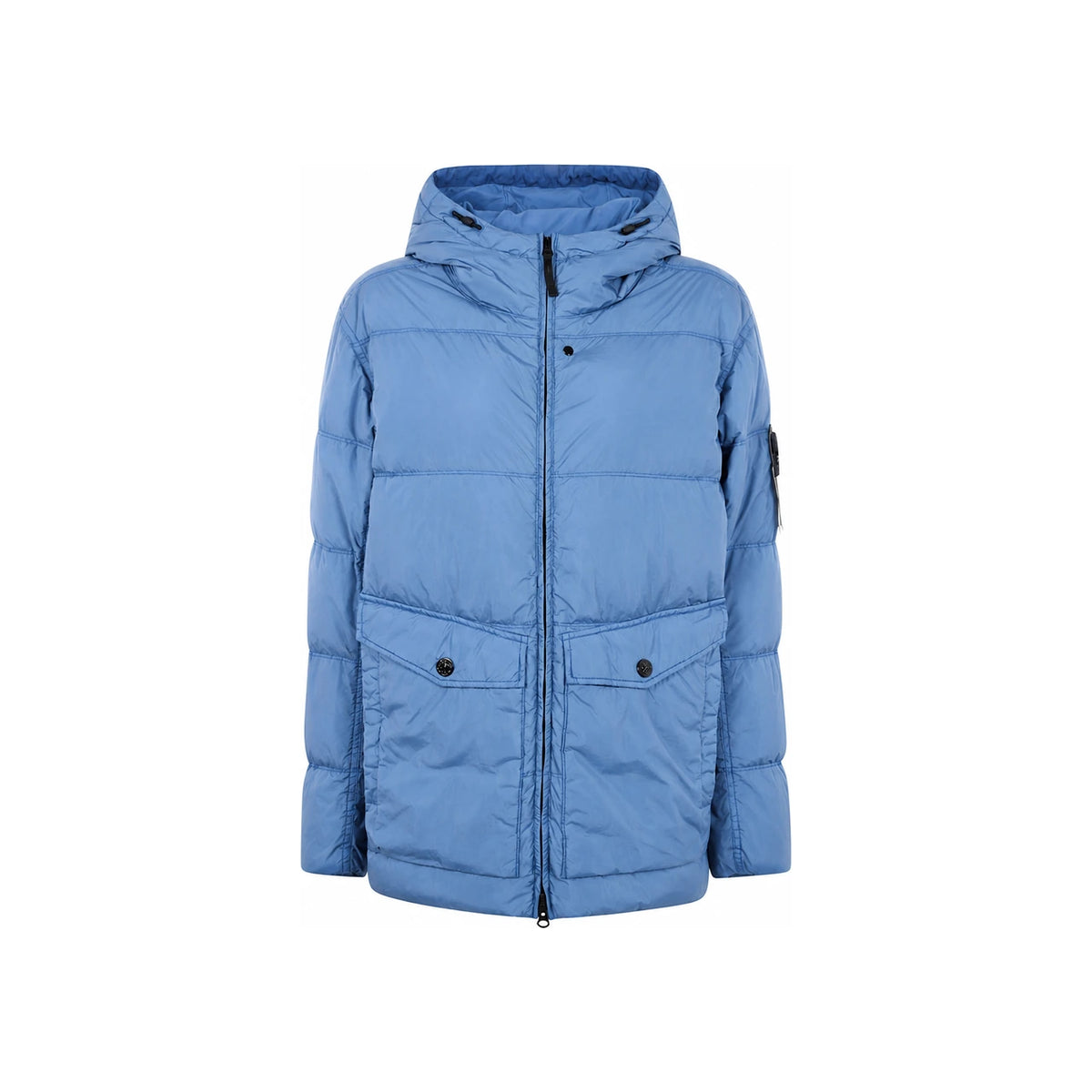 STONE ISLAND Garment-Dyed Crinkle Reps Hooded Down Jac K2S15 4100011 S0A23 V002B