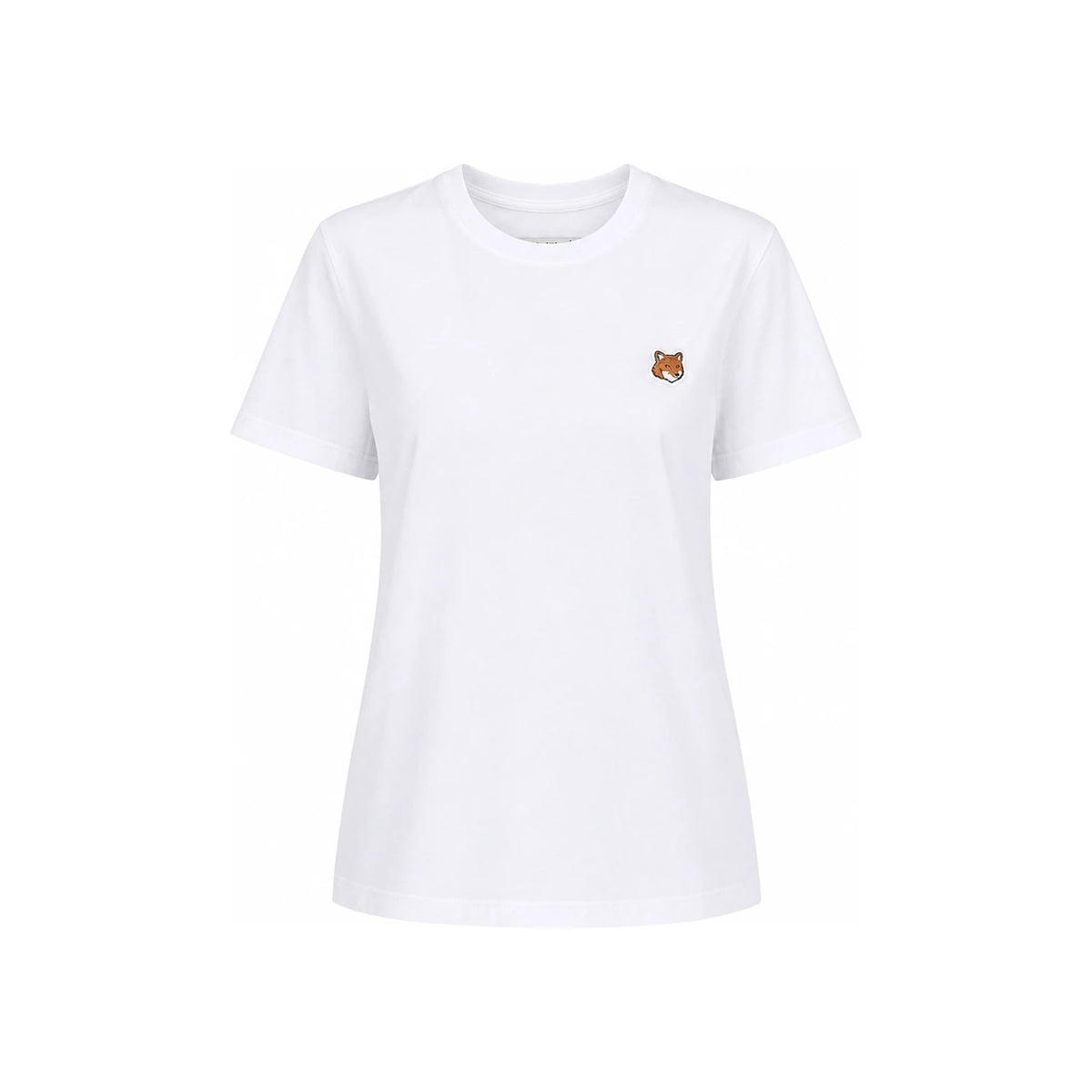 Maison Kitsune Fox Head Regular Fit T-Shirt White Cotton Women