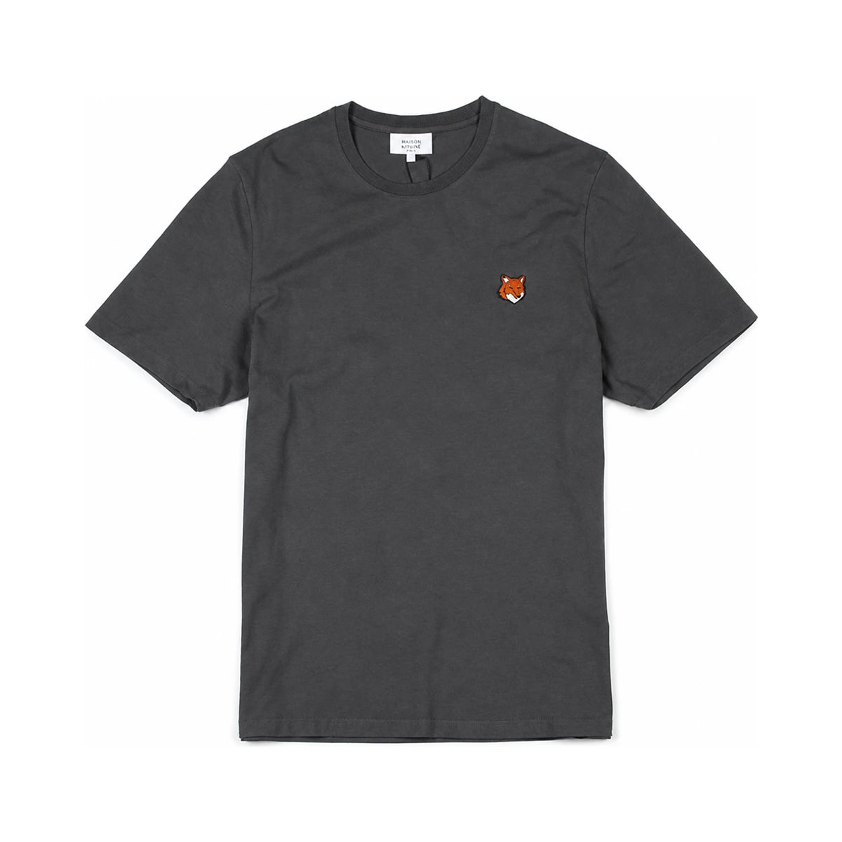 Maison Kitsune Fox Head Patch Regular Fit Charcoal Short Sle PM00107 KJ7026 P180