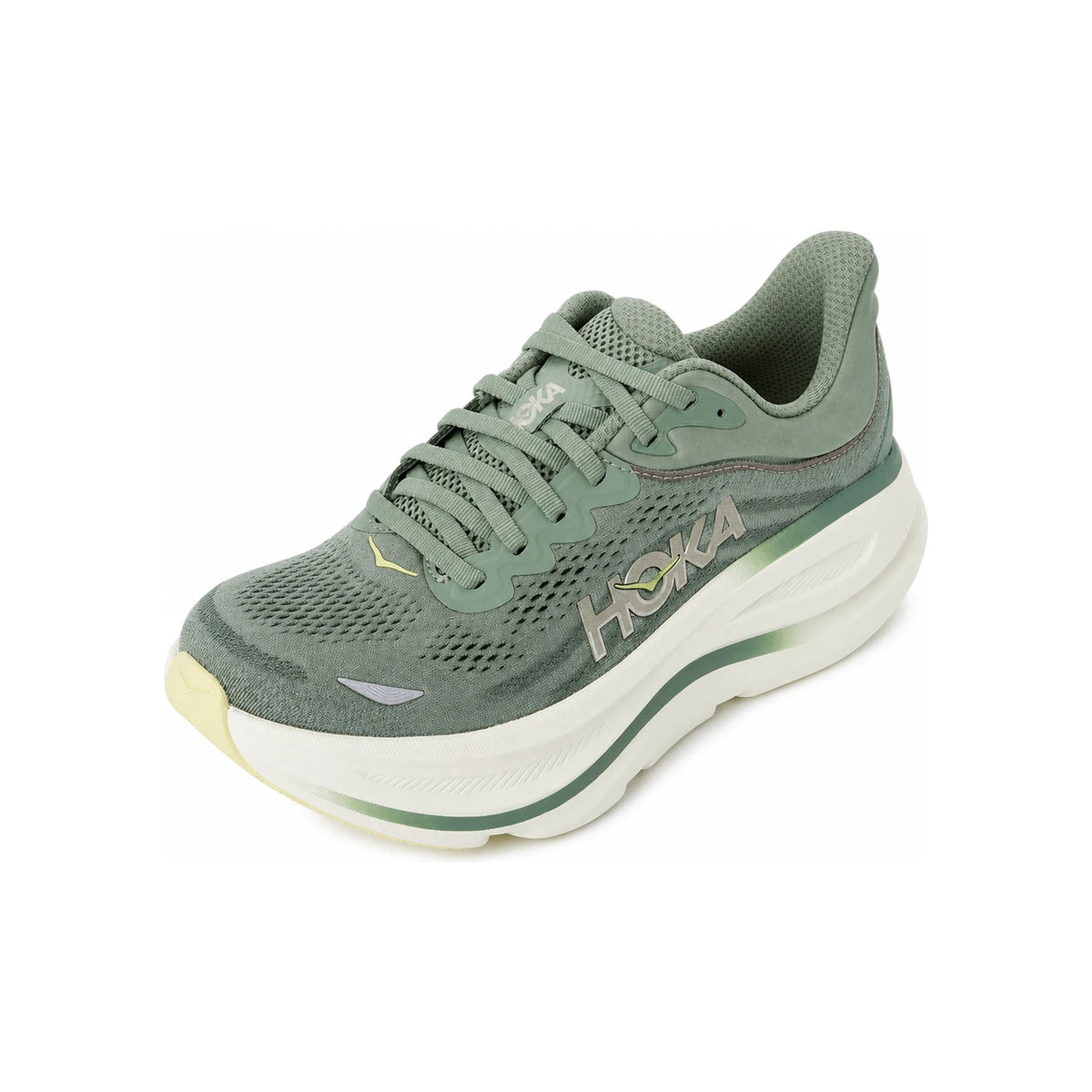 HOKA Bondi 9 Running Shoes Men’s Low-Top Sneakers Sand/Teal 1162011 SNTF