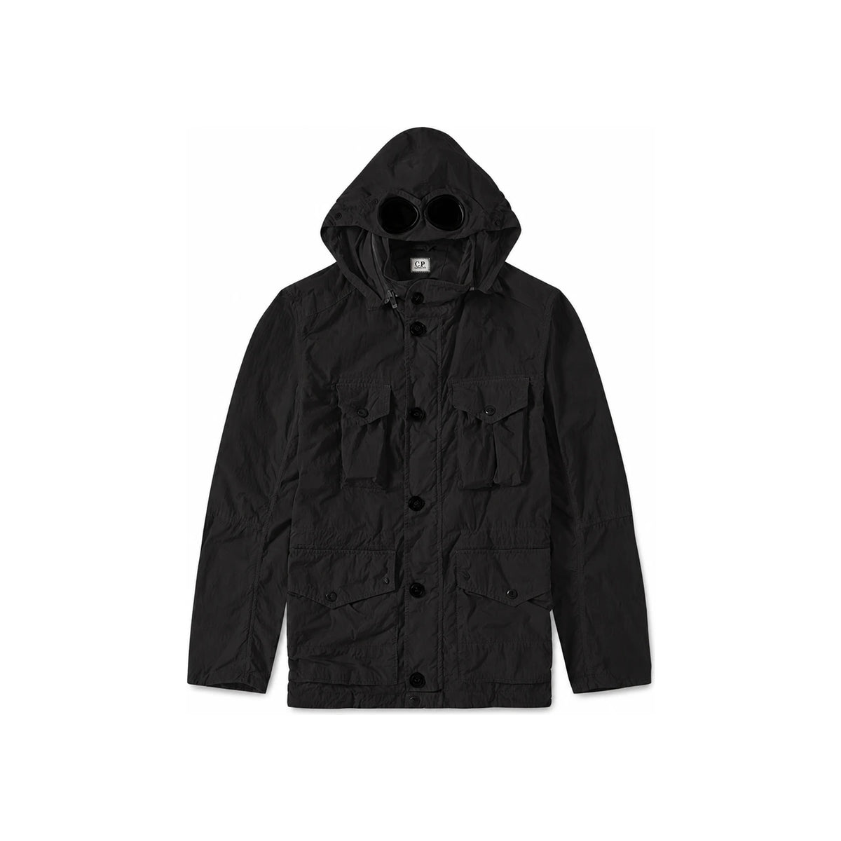 CP Company Goggle Zip-Up Hooded Jacket Black