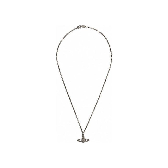Vivienne Westwood Mini Bas Relief Orb Pendant Necklace Silver Tone