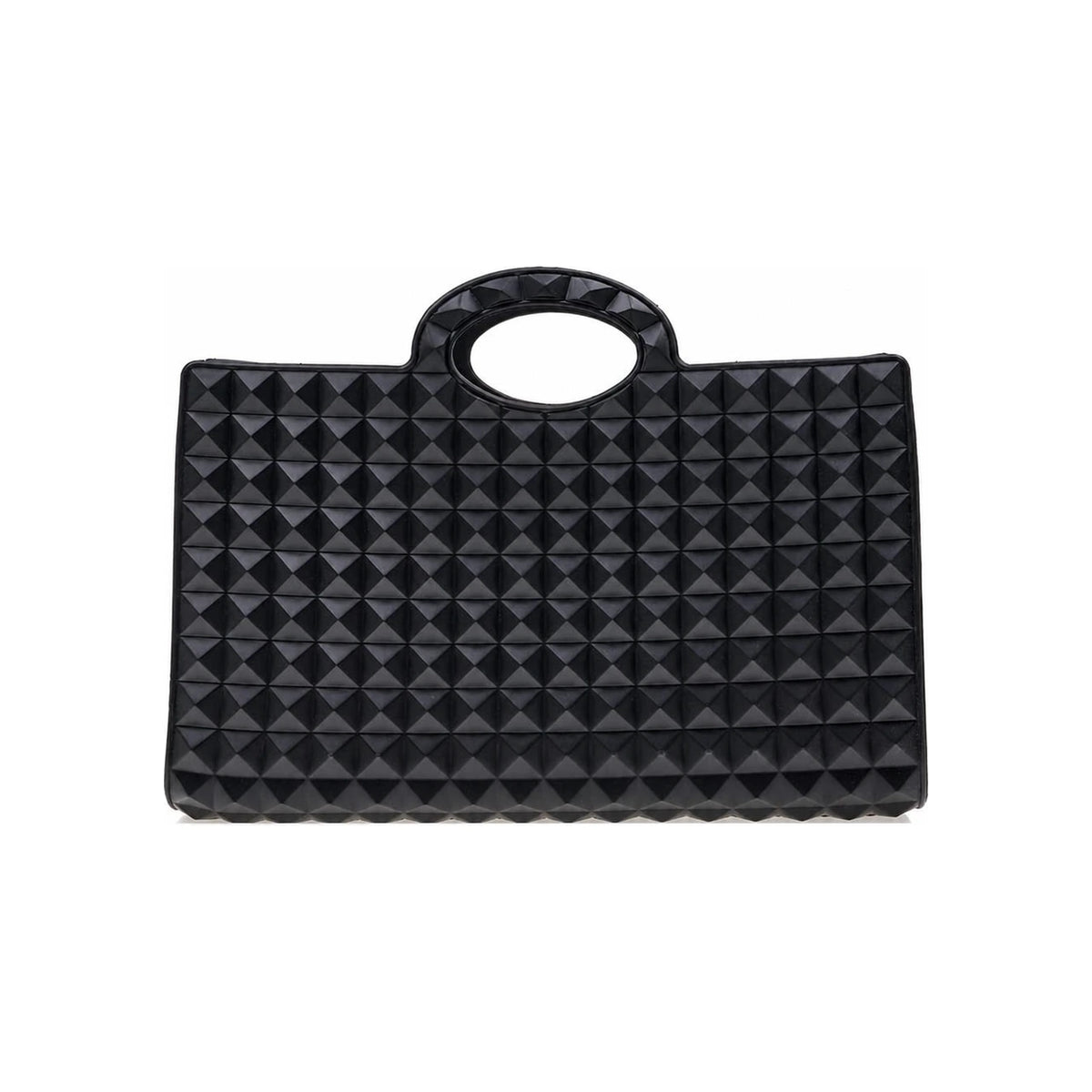 VALENTINO Garavani Unisex Le Troisième Studded Tote Bag Black Leather