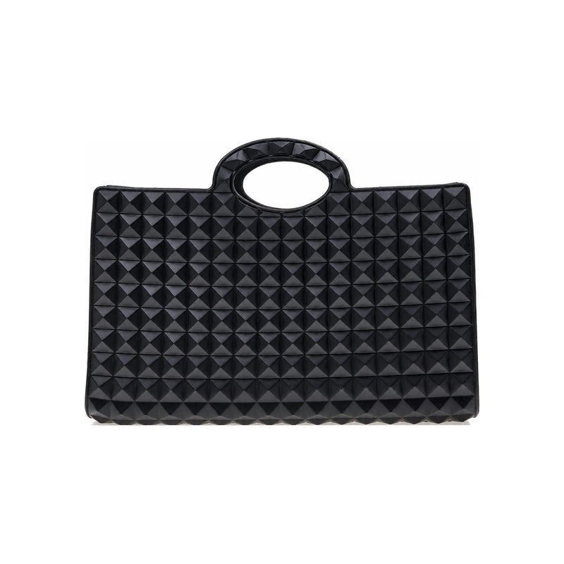 VALENTINO Garavani Unisex Le Troisième Studded Tote Bag Black Leather
