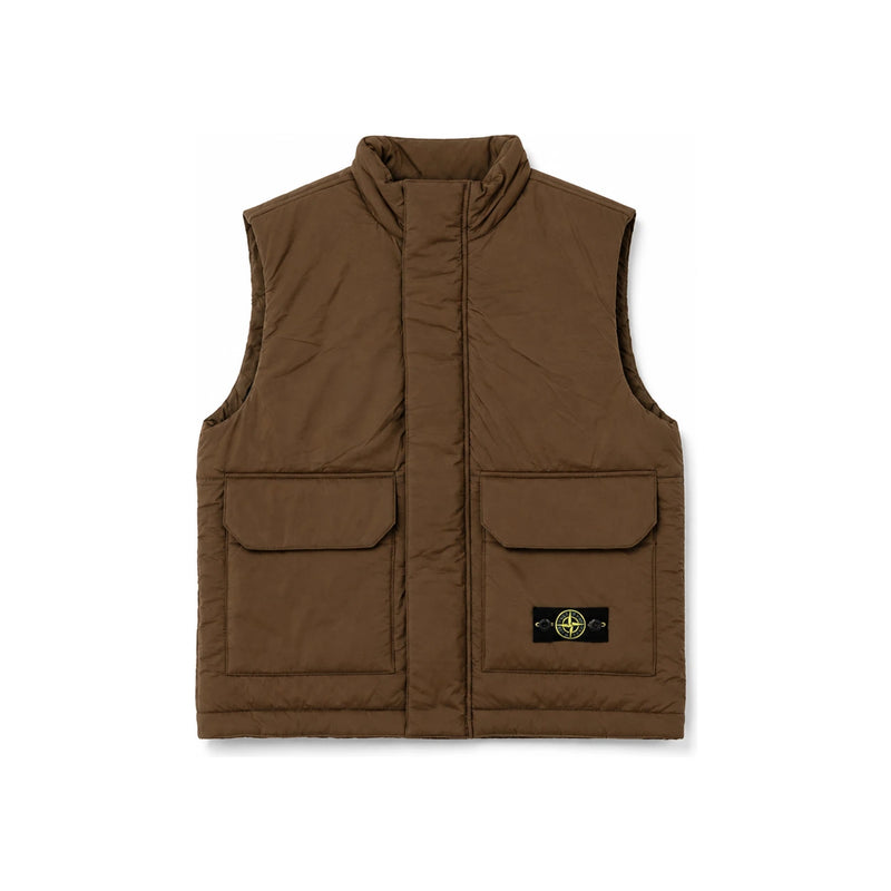 STONE ISLAND Khaki Puffer Vest Women’s K2S16 G100004 S0203 V0054