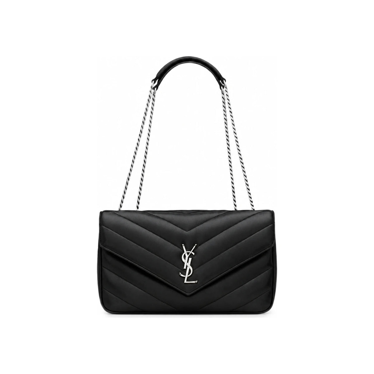 Saint Laurent Matelassé Lambskin Loulou Chain Shoulder Bag Medium