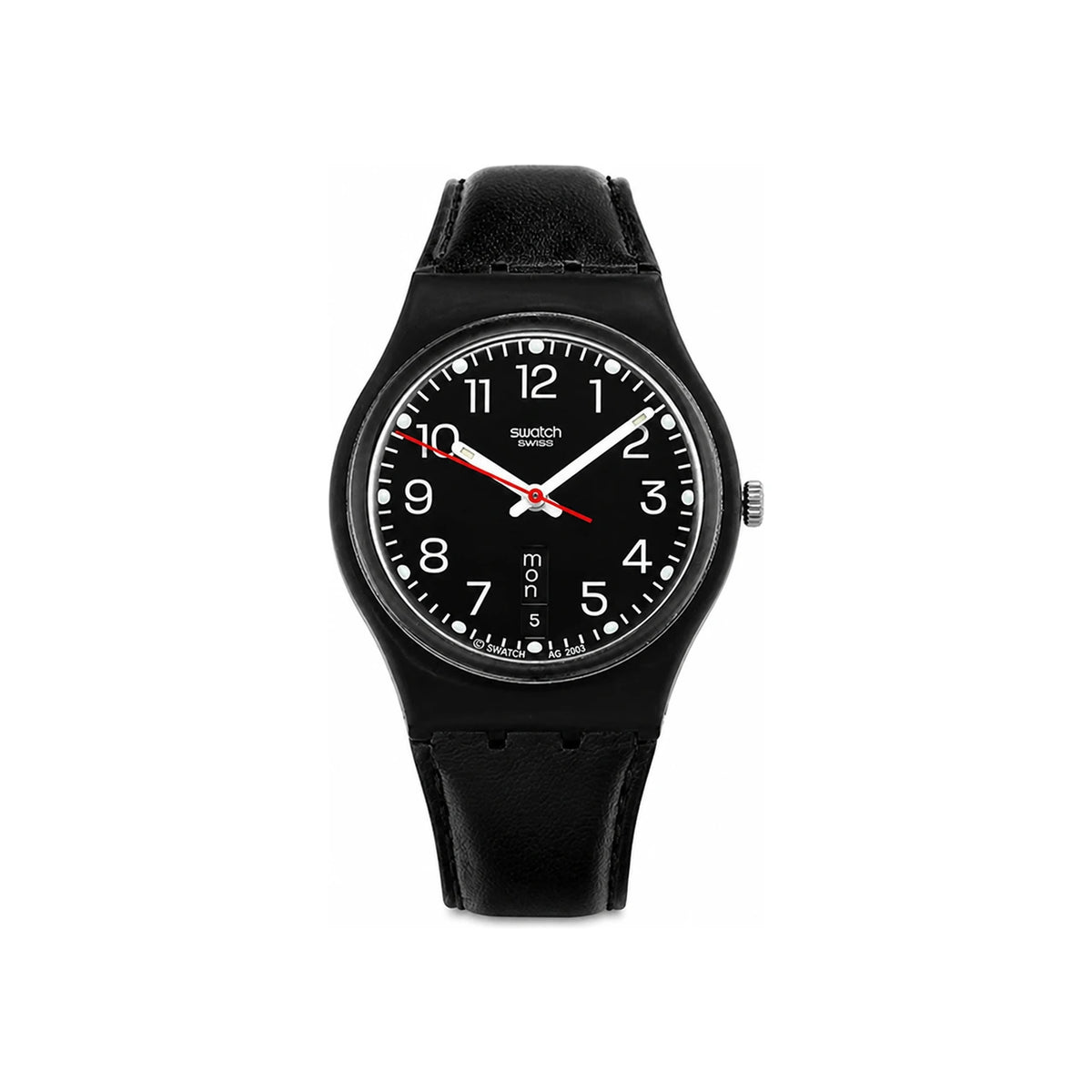 Swatch Unisex Leather Watch GB750