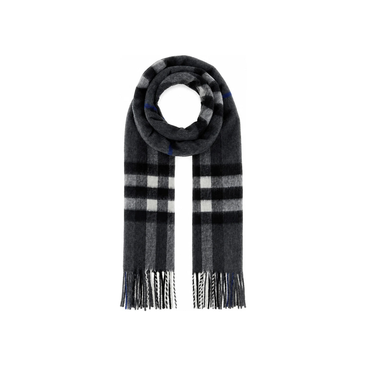 BURBERRY Beige Check Wool Scarf