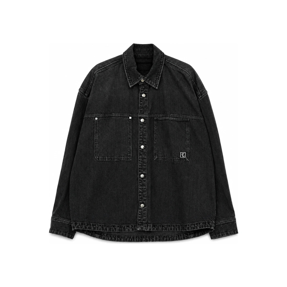 WOOYOUNGMI Black Denim Pocket Detail Shirt Jacket Unisex W253SH23 982B